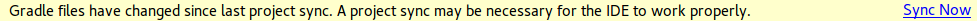 Gradle needs to sync