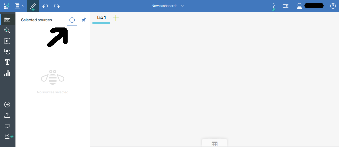 IBM Cognos : Add data source to Dashboard