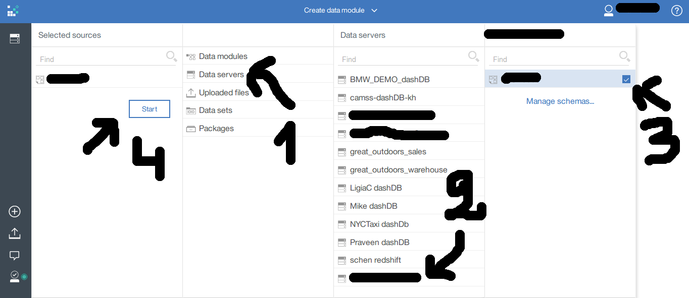 IBM Cognos : Setup data module